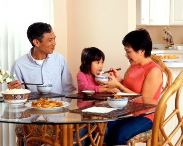 Family eating a meal (3)