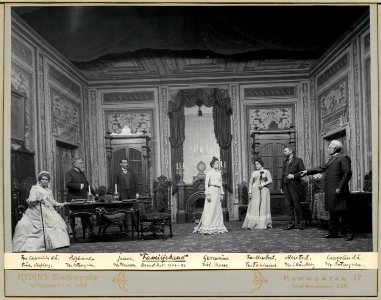 Familjeband, Dramatiska teatern 1901. Föreställningsbild - SMV - H12 036