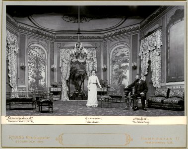 Familjeband, Dramatiska teatern 1901. Föreställningsbild - SMV - H12 035