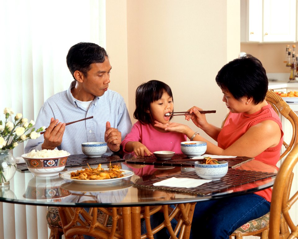 Family eating a meal (4)