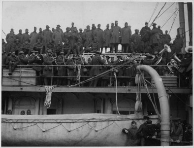 Famous (African American) regiment arrives home from France. (The) 369th New York Infantry (Old 15t . . . - NARA - 533548 photo