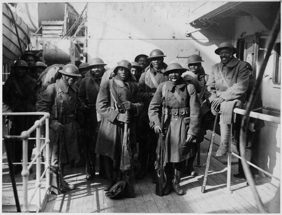 Famous (African American) regiment arrives home on the France. Heroes of 369th (old 15th) New Y . . . - NARA - 533512