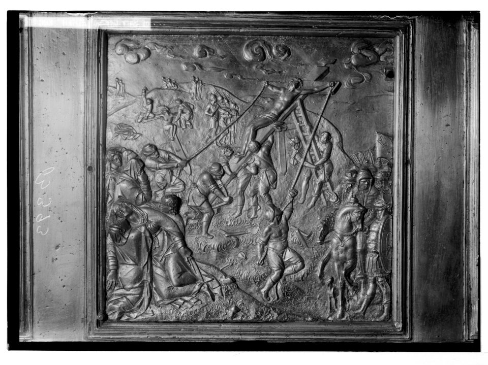 Famous Florentine bronzes in Church of the Holy Sepulchre. Raising of the Cross LOC matpc.05781