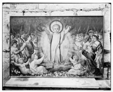 Famous religious paintings. The infant Christ rewarding martyred innocents of Bethlehem, in Church of the Nativity LOC matpc.07279