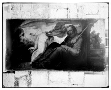Famous religious paintings. Joseph's Dream and Flight into Egypt, in Church of the Nativity LOC matpc.07277