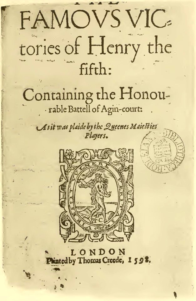 FamousVictoriesHenry5titlepage
