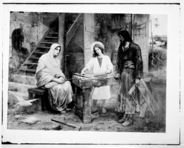Famous religious paintings. The Holy Family, by Francois Le Fond, in Church of the Carpenter, Nazareth LOC matpc.07280