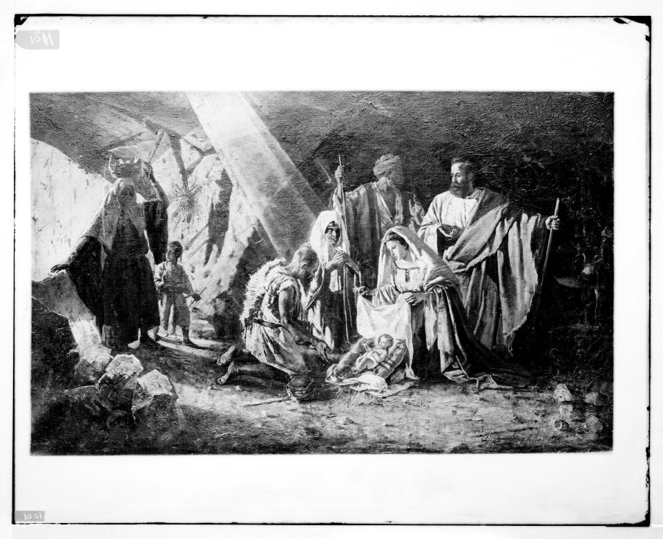 Famous religious paintings. The Nativity, by G. Bagioli, in Church of the Nativity, Bethlehem LOC matpc.07276