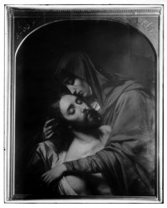 Famous religious paintings. The Sorrowful Mother, from Coreggio, in Church of the Holy Sepulchre, Jerusalem LOC matpc.07285