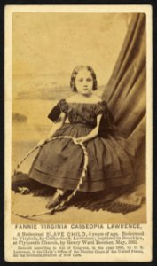 Fannie Virginia Casseopia Lawrence, a redeemed slave child, 5 years of age - J. W. Black, 173 Washington St., Boston. LCCN2010647885