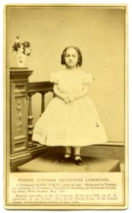 Fannie Virginia Casseopia Lawrence, a redeemed slave child, 5 years of age... - Kellogg Brothers, photographers, 279 Maint St., Hartford, Conn. LCCN2005681111