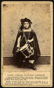 Fannie Virginia Casseopia Lawrence, a redeemed slave child, 5 years of age... - Kellogg Brothers, photographers, 279 Main St., Hartford, Conn. LCCN2010647881