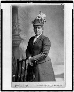 Fanny Bullock Workman, three-quarter length portrait, standing, facing slightly left LCCN97513258