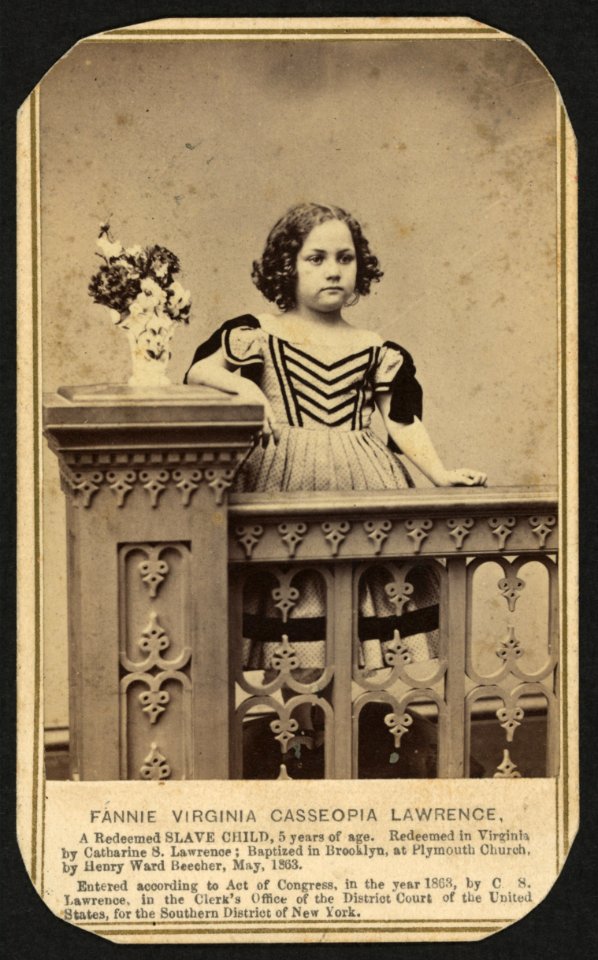 Fannie Virginia Casseopia Lawrence, a redeemed slave child... - Kellogg Brothers, photographers, 279 Main St., Hartford, Conn. LCCN2010647883