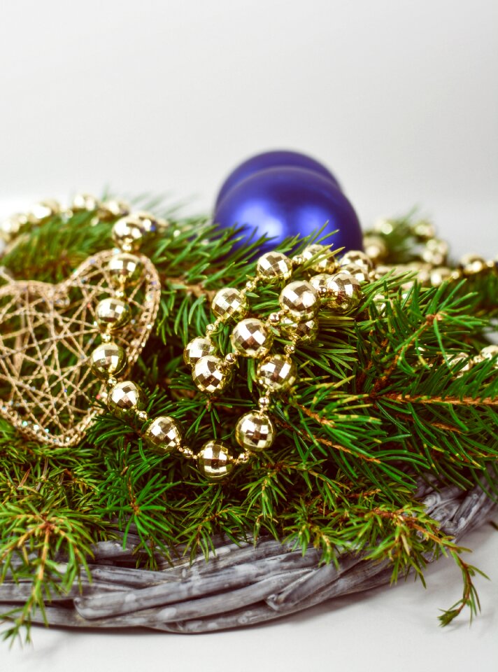 Holiday blue christmas decorations