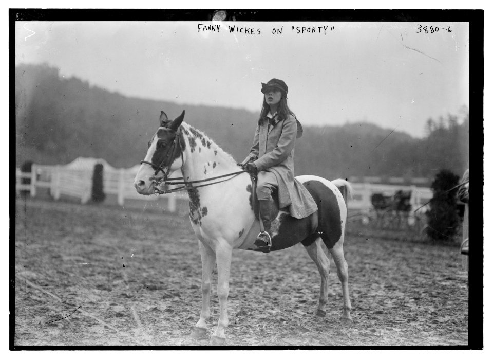 Fanny Wickes on SPORTY (horse) LCCN2014701879