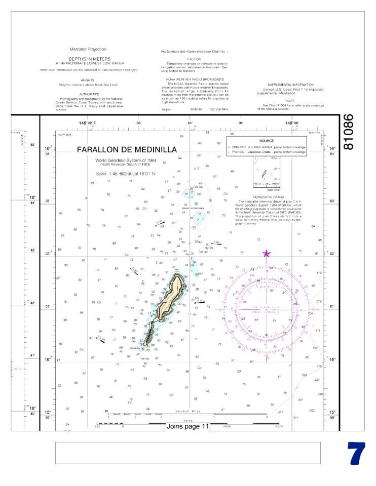 Farallon de Medinilla nautical chart