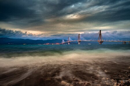 Clouds landscape greece photo