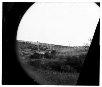 Farmville, Virginia (vicinity). High bridge of the South Side Railroad across the Appomattox LOC cwpb.01374