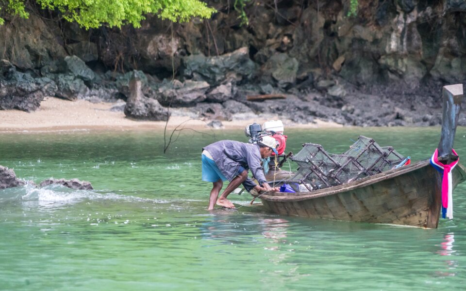 Thailand person canoe