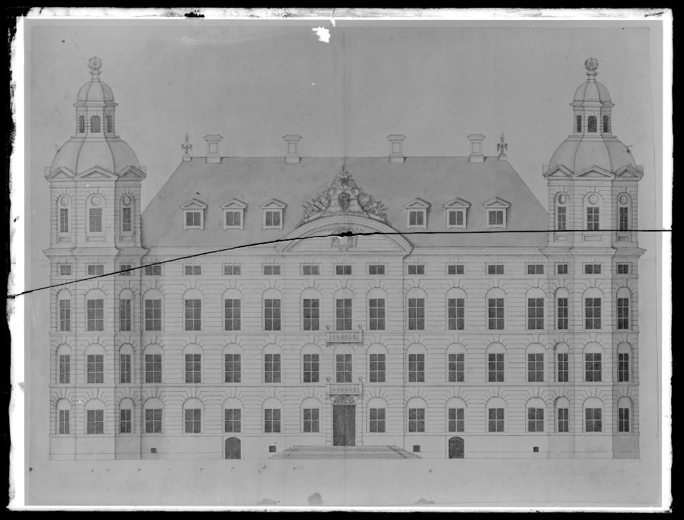 Fasadritning skokosters slott, sjösidan - Skoklosters slott - 77306