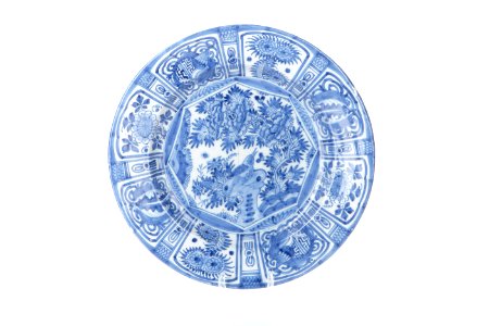 Fat av fajans med blå kinesiserande underglasyrmålning, från cirka 1666-1700 - Skoklosters slott - 93283 photo