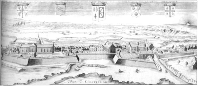 Faubourg de Marne et remparts carte de Chastillon