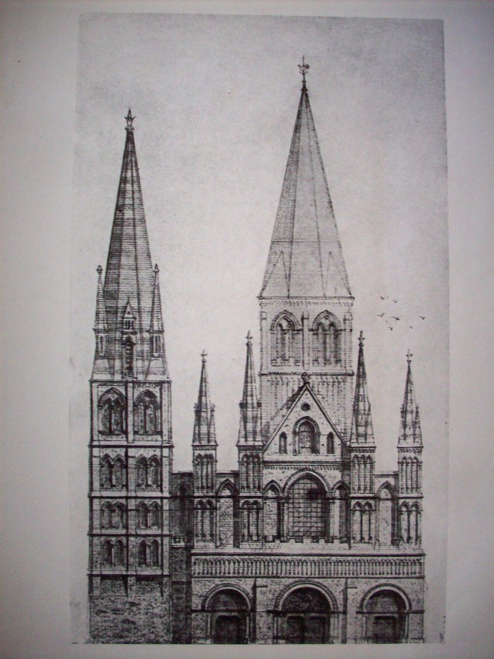 Façade de la cathédrale de Rouen au XIIe siècle