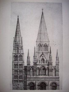 Façade de la cathédrale de Rouen au XIIe siècle