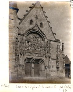 Façade de l'église de Neuville près de Corbie - Fonds Berthelé - 49Fi1871-37