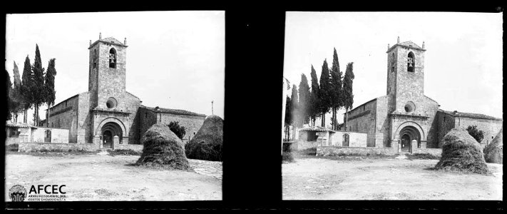 Façana de l'Església de Santa Maria de Porqueres