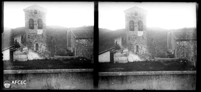Façana de l'església de Sant Pere de Lligordà