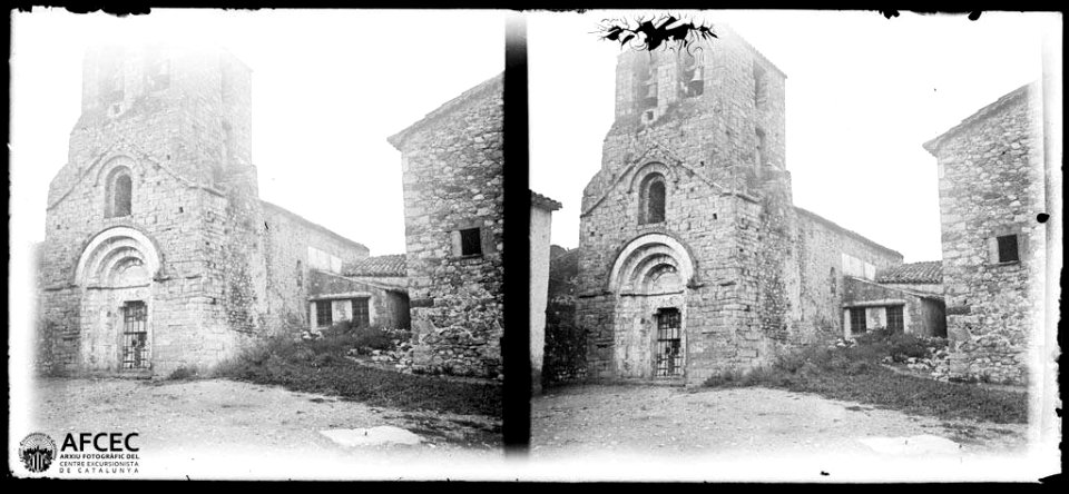 Façana de l'Església de Sant Pere d'Albanyà