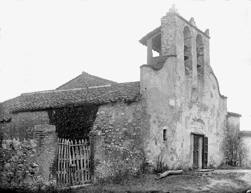 Façana i campanar de Sant Martí de Riells (AFCEC RIBASV C 2664) (cropped)