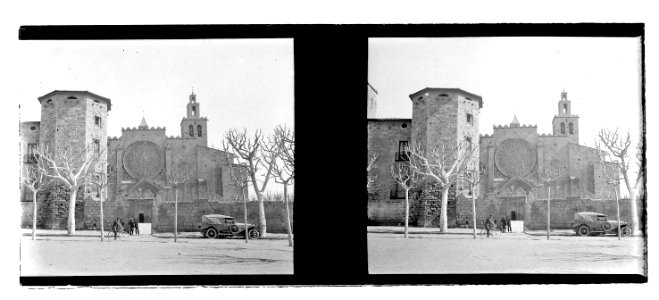 Façana principal del monestir de Sant Cugat (Vdr-25 108)