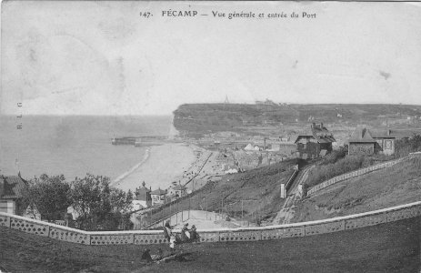 Fecamp vue generale port 1914 photo