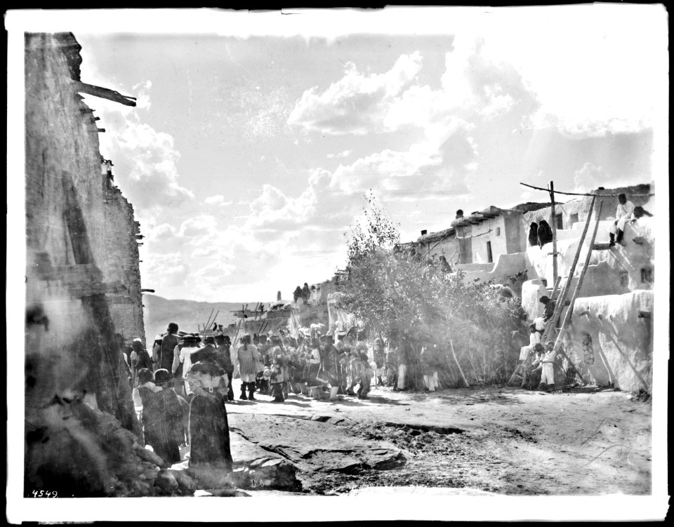 Feast of San Esteban (Saint Stephan), Acoma Pueblo, New Mexico, 1886 (CHS-4549)