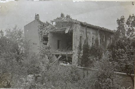 Feindl.Granateinschlag am 19.VIII.17.in Triest. (BildID 15597819)