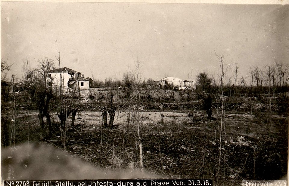 Feindl.Stellg. bei Intesta-dura a.d. Piave Vch. 31.3.18. (BildID 15617011)