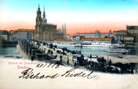 Fel 021490-REa Dresden, Altstadt mit Augustusbrücke