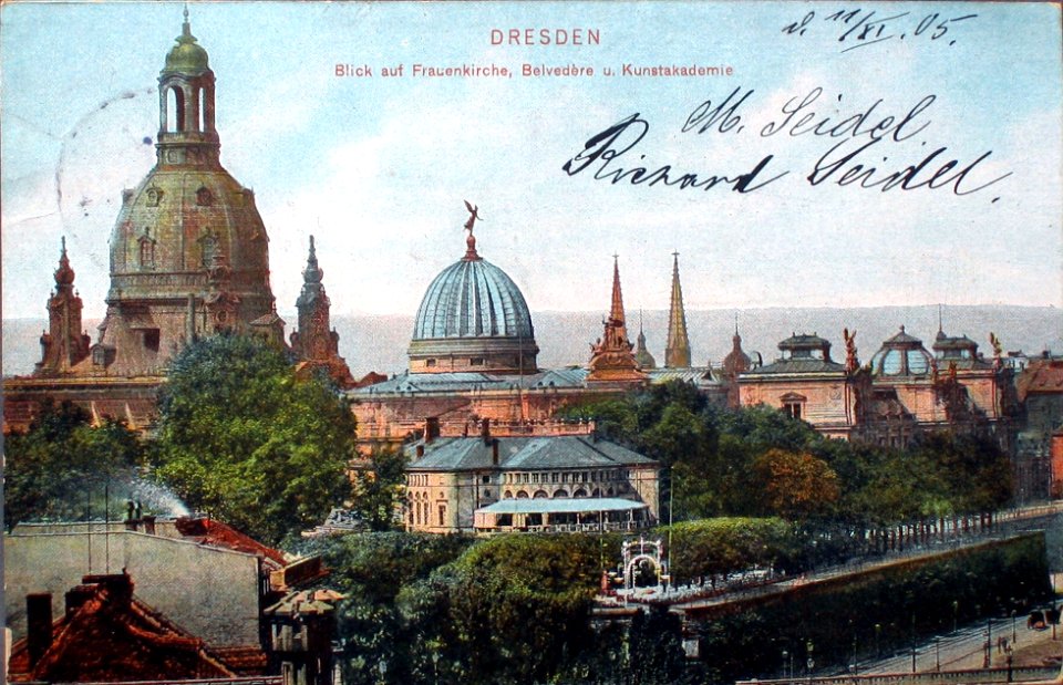 Fel 021515-REa Dresden, Blick auf die Frauenkirche, Belvedere u. Kunstakademie