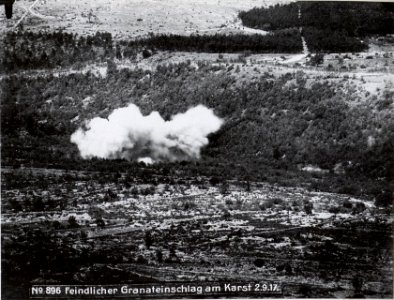 Feindl.Granateinschlag bei Gorjansko. (BildID 15602690)