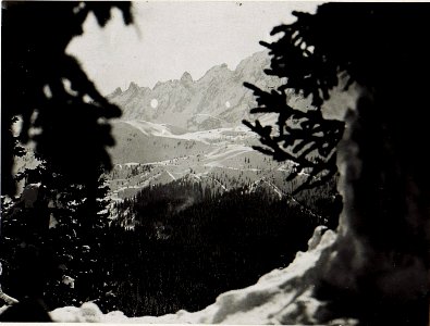 Feindliche Stellung am Hang süd - westlich der Rotwand, von der Artilleriestellung aus gesehen. (BildID 15578844)