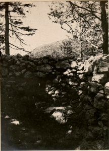 Feindliche Stellungen am Krasji VRH, vom eigenen Schützengraben aus gesehen.Standpunkt, VRSICHANG. Aufgenommen am 30.VI.1916. (BildID 15476994)