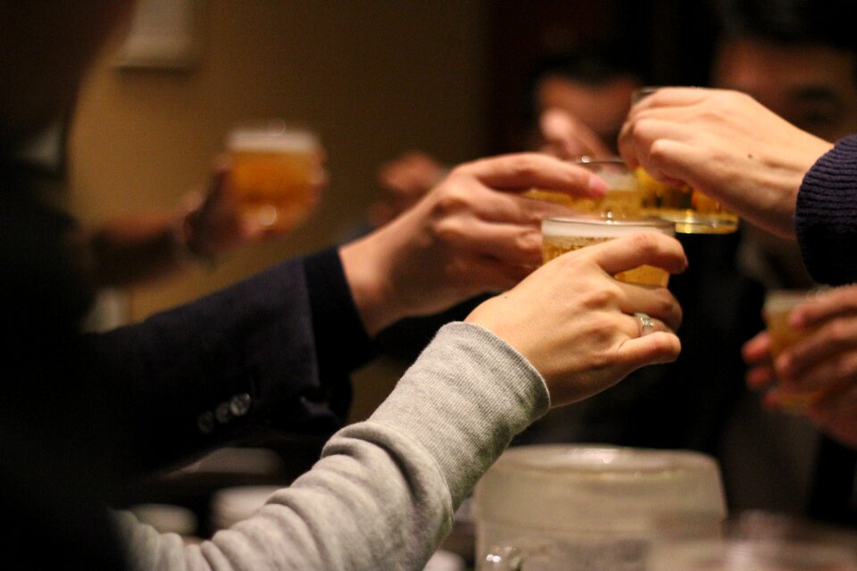 Glass drink night