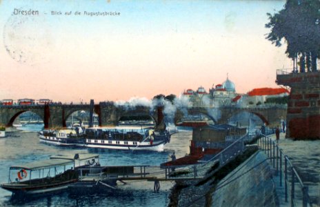 Fel 021484-REa Dresden, Blick auf die Augustusbrücke