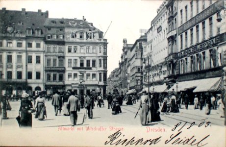 Fel 021495-REa Dresden, Altmarkt mit Wilsdruffer Strasse