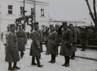 Feldmarschall Böhm-Ermolli besucht das zurückeroberte Brody. Meldung der kommandierenden Offiziere der Wiener Division (BildID 15445739)
