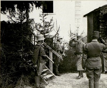 Feldmarschall Conrad begibt sich auf den Beobachtungsstand, Selva bei Levico (BildID 15624774)