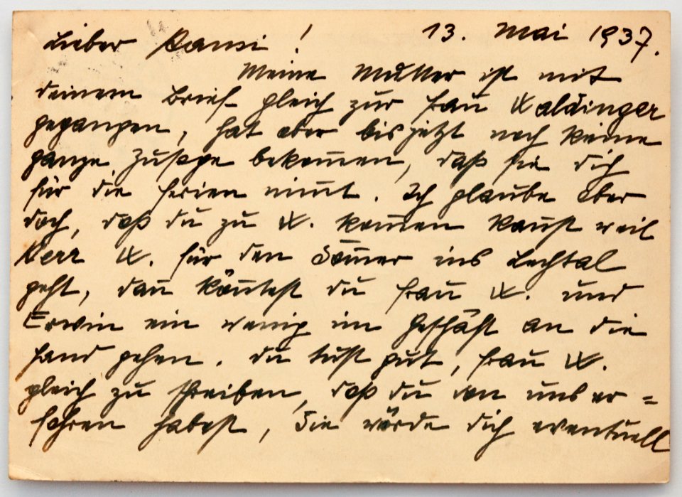 Feldpost von Hans 1937-05-13 Tante2